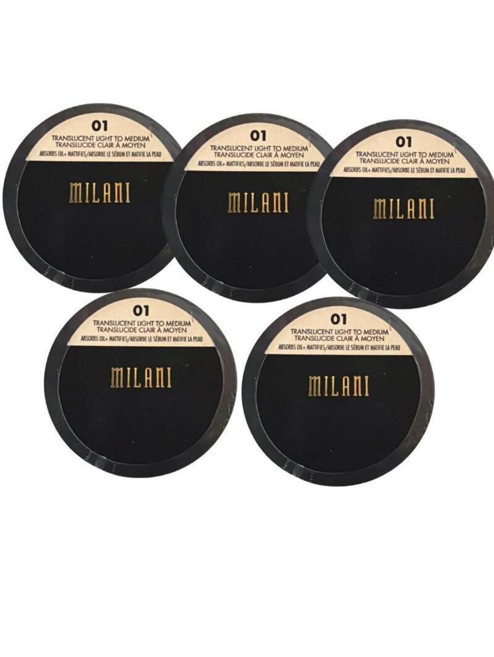 Milani Make It Last Setting Powder 01 Translucent Light Medium Mattifying 5 pack